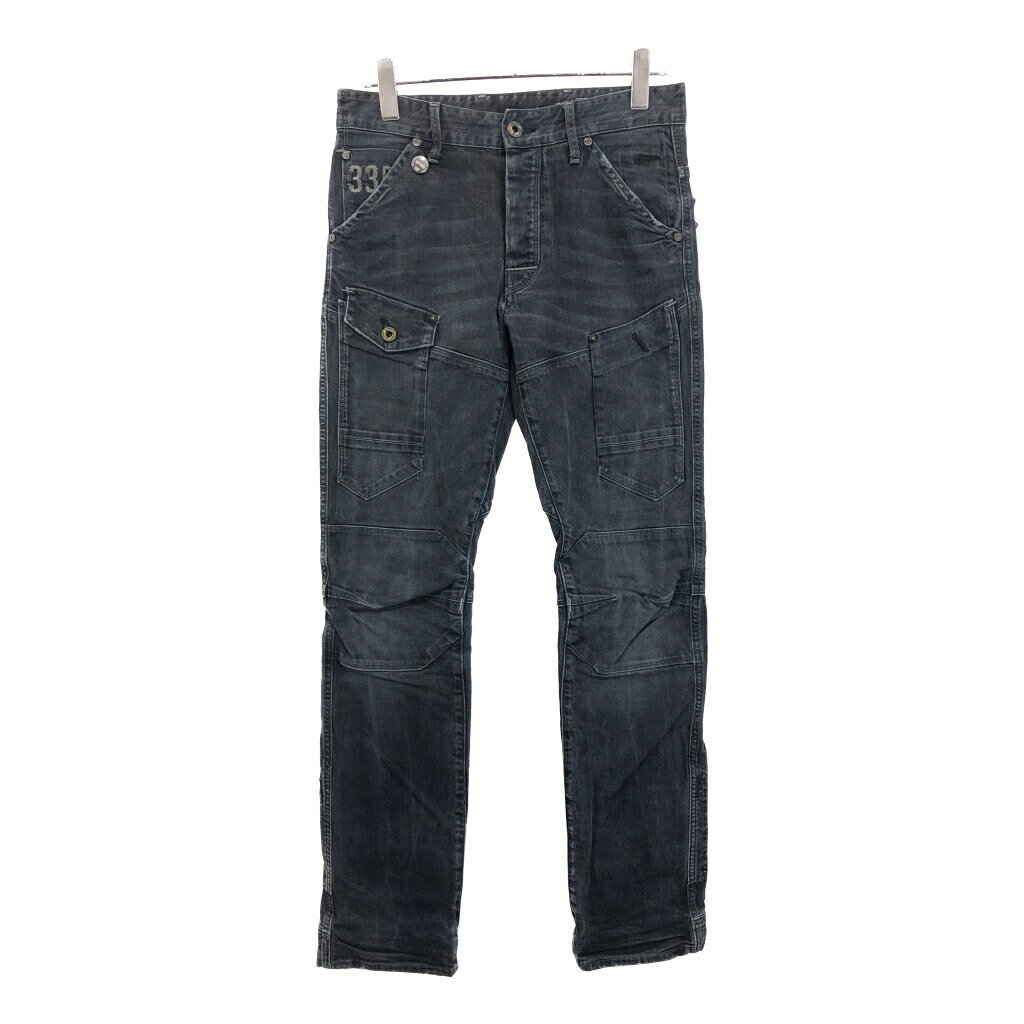 Rakuten - G-STAR RAW ジースターロウ デニムパンツ Y2K ブラック(メンズ W32 L32)中古 古着 V0331