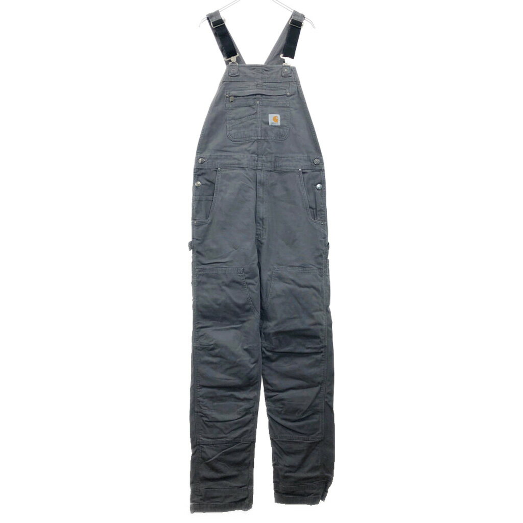 Carhartt カーハート ダック ダブルニー ビブオーバーオール グレー(メンズ W34 L34)中古 古着 V0444
