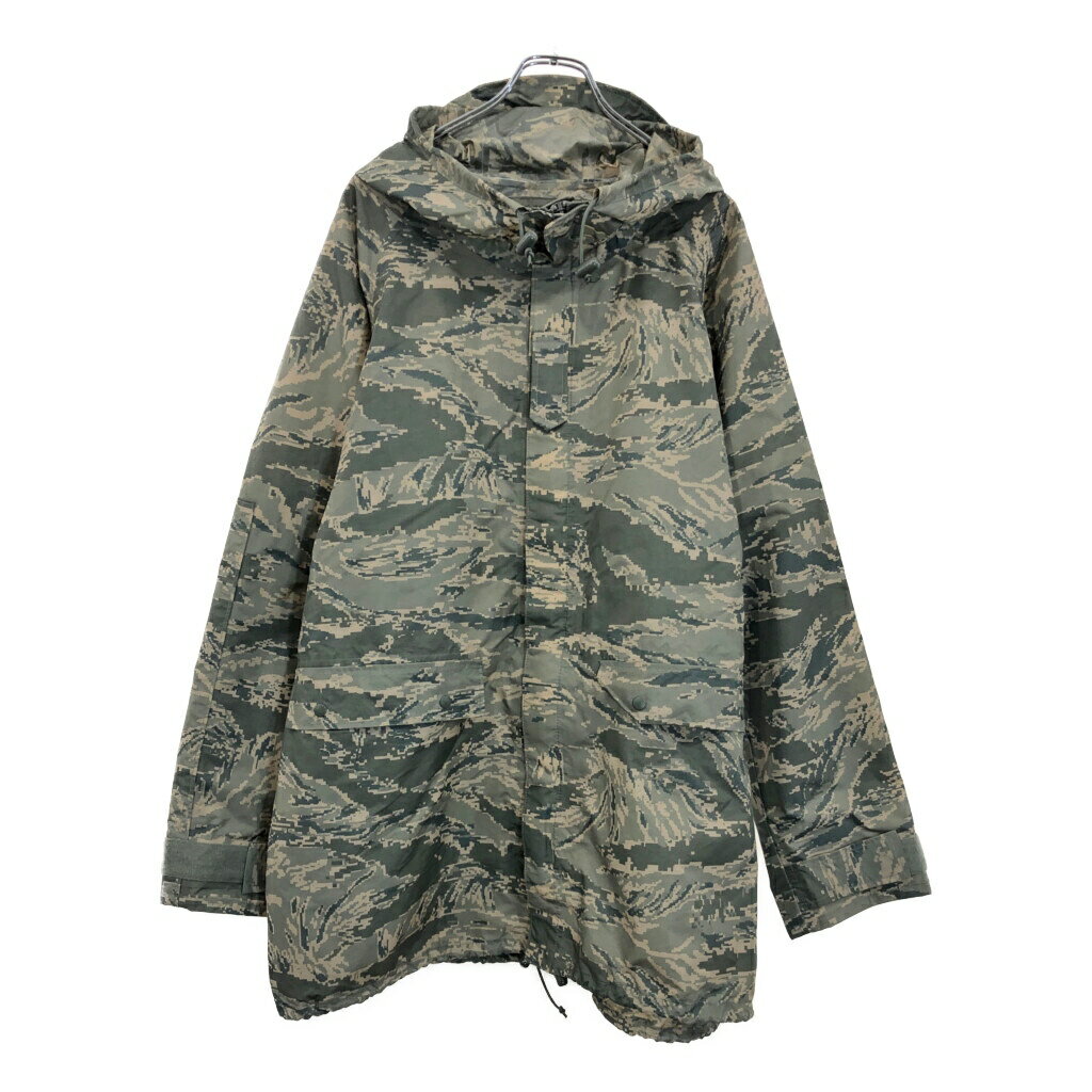 00年代 米軍実物 U.S.AIRFORCE レインパーカー ミリタリー ABUカモ(メンズ SMALL)中古 古着 V0471