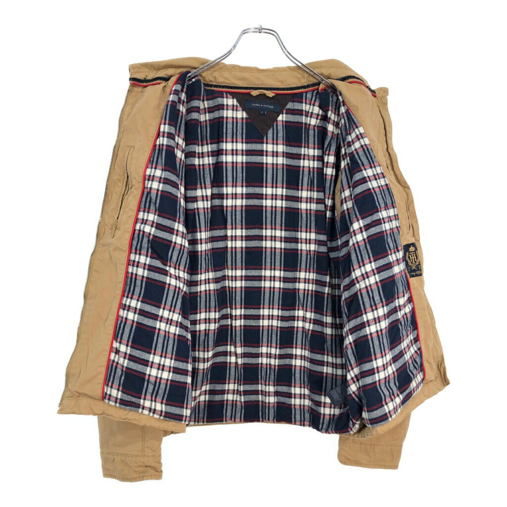 TOMMY HILFIGER トミーヒルフィガー 中綿 スイングトップ ベージュ(メンズ L)中古 古着 V1248