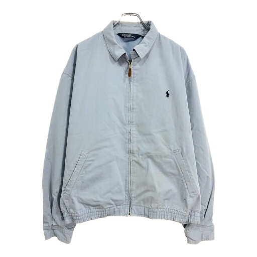90年代 ポルトガル製 Polo by Ralph Lauren ポロ ラルフローレン スイングトップ ライトブルー(メンズ XL)中古 古着 V1461 90年代 ポルトガル製 Polo by Ralph Lauren ポロ ラルフローレン スイングトップ ライトブルー(メンズ XL)中古 古着 V1461
