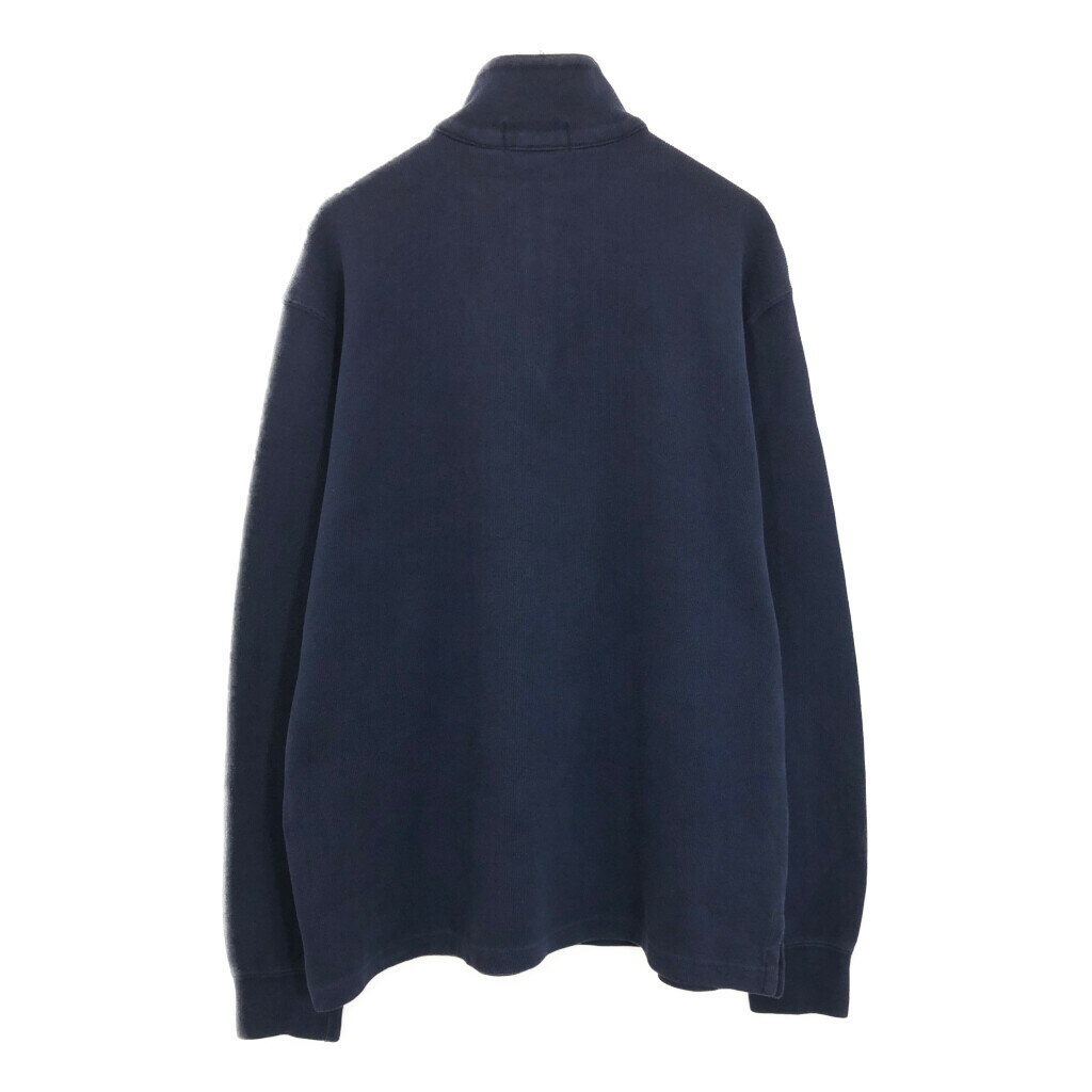 Polo by Ralph Lauren ポロ ラルフローレン ハーフジップ コットンセーター ネイビー(メンズ L)中古 古着 V1546