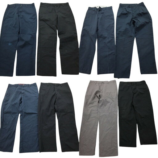 古着卸 まとめ売り ディッキーズ Dickies パンツ 8枚セット (メンズ 34 /36 ) コットン ワークパンツ チノパン 中古 古着 NB6310 古着卸 まとめ売り ディッキーズ Dickies パンツ 8枚セット (メンズ 34 /36 ) コットン ワークパンツ チノパン 中古 古着 NB6310