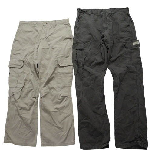 古着卸 まとめ売り カーゴ パンツ 7枚セット (メンズ L /34 /36 /38 ) ラングラー ダブルニー イージーパンツ 中古 古着 NB6331