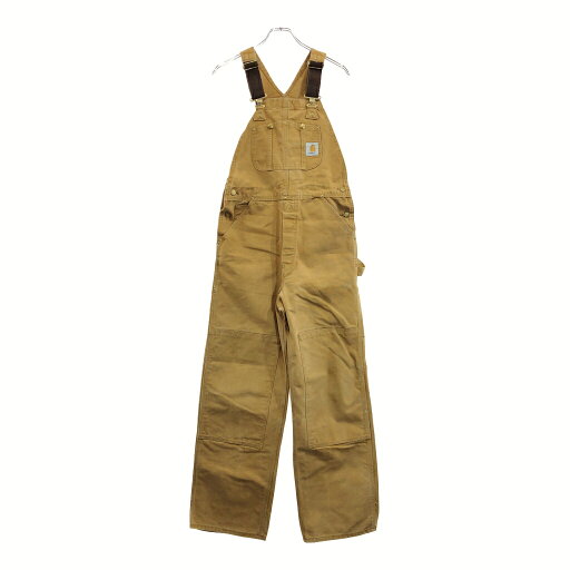 Carhartt カーハート ダック ダブルニー ビブオーバーオール ブラウン(メンズ W32 L29相当)中古 古着 V1941 Carhartt カーハート ダック ダブルニー ビブオーバーオール ブラウン(メンズ W32 L29相当)中古 古着 V1941