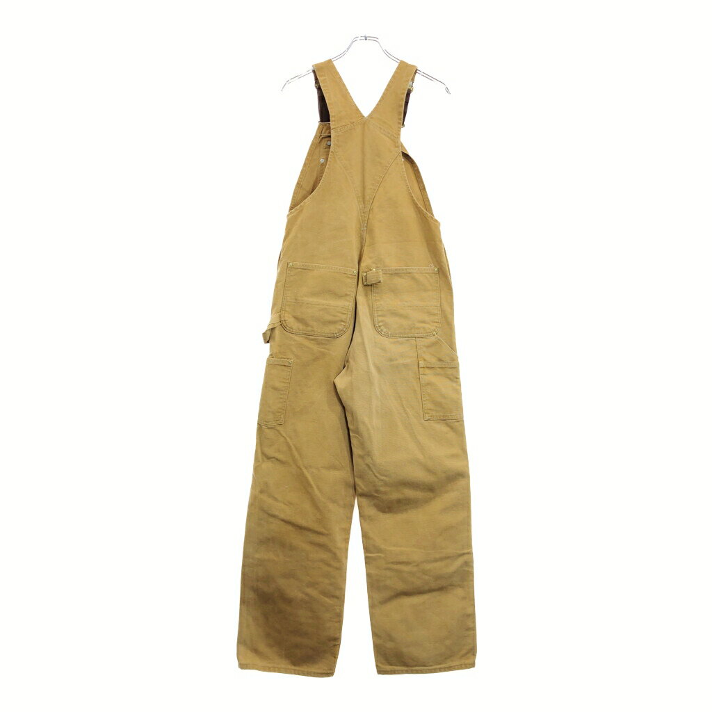 Carhartt カーハート ダック ダブルニー ビブオーバーオール ブラウン(メンズ W32 L29相当)中古 古着 V1941