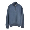 Polo by Ralph Lauren ポロ ラルフローレン ハーフジップ コットンセーター ネイビー(メンズ L)中古 古着 V2178|詳細画像
