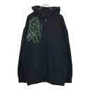 MONSTER ENERGY モンスターエナジー フルジップ スウェット パーカー ブラック(メンズ XL)中古 古着 v2200