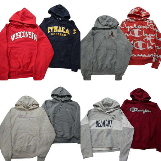 古着卸 チャンピオン Champion リバースウィーブ パーカー スウェット 8枚セット (メンズ L /M ) カレッジ風 総柄 中古 古着 NB7386 古着卸 チャンピオン Champion リバースウィーブ パーカー スウェット 8枚セット (メンズ L /M ) カレッジ風 総柄 中古 古着 NB7386
