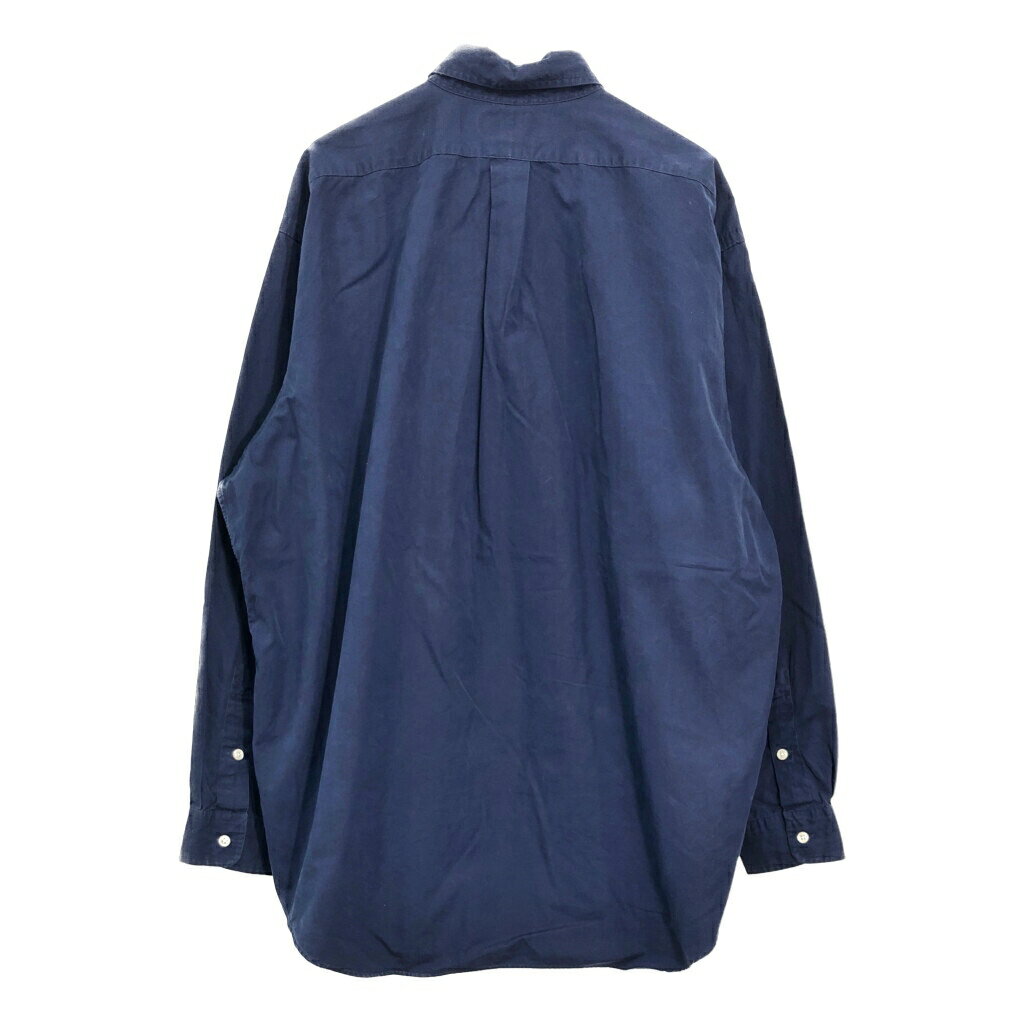 RALPH LAUREN ラルフローレン BLAKE ボタンダウン 長袖シャツ ネイビー(メンズ XL)中古 古着 V3043