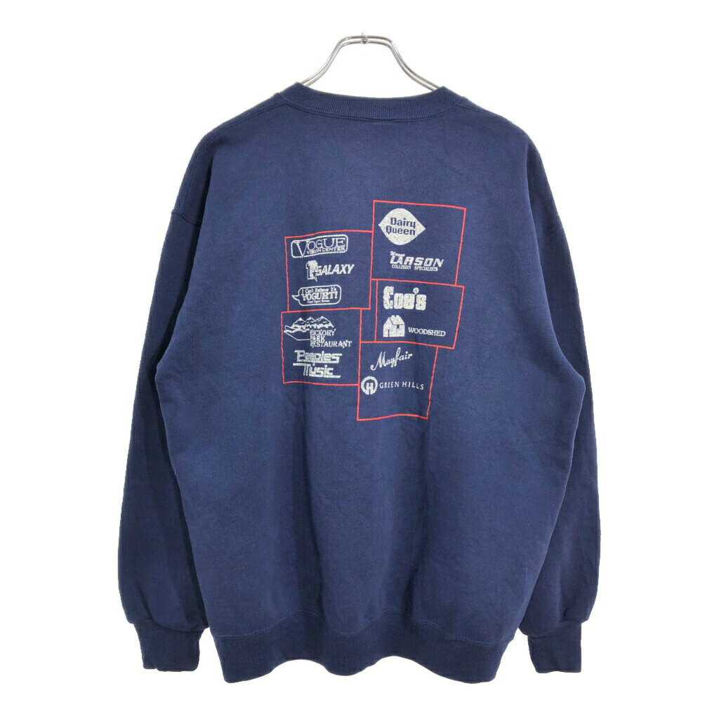 90年代 USA製 RUSSELL ATHLETIC ラッセル スウェット ネイビー(メンズ XL)中古 古着 V3236