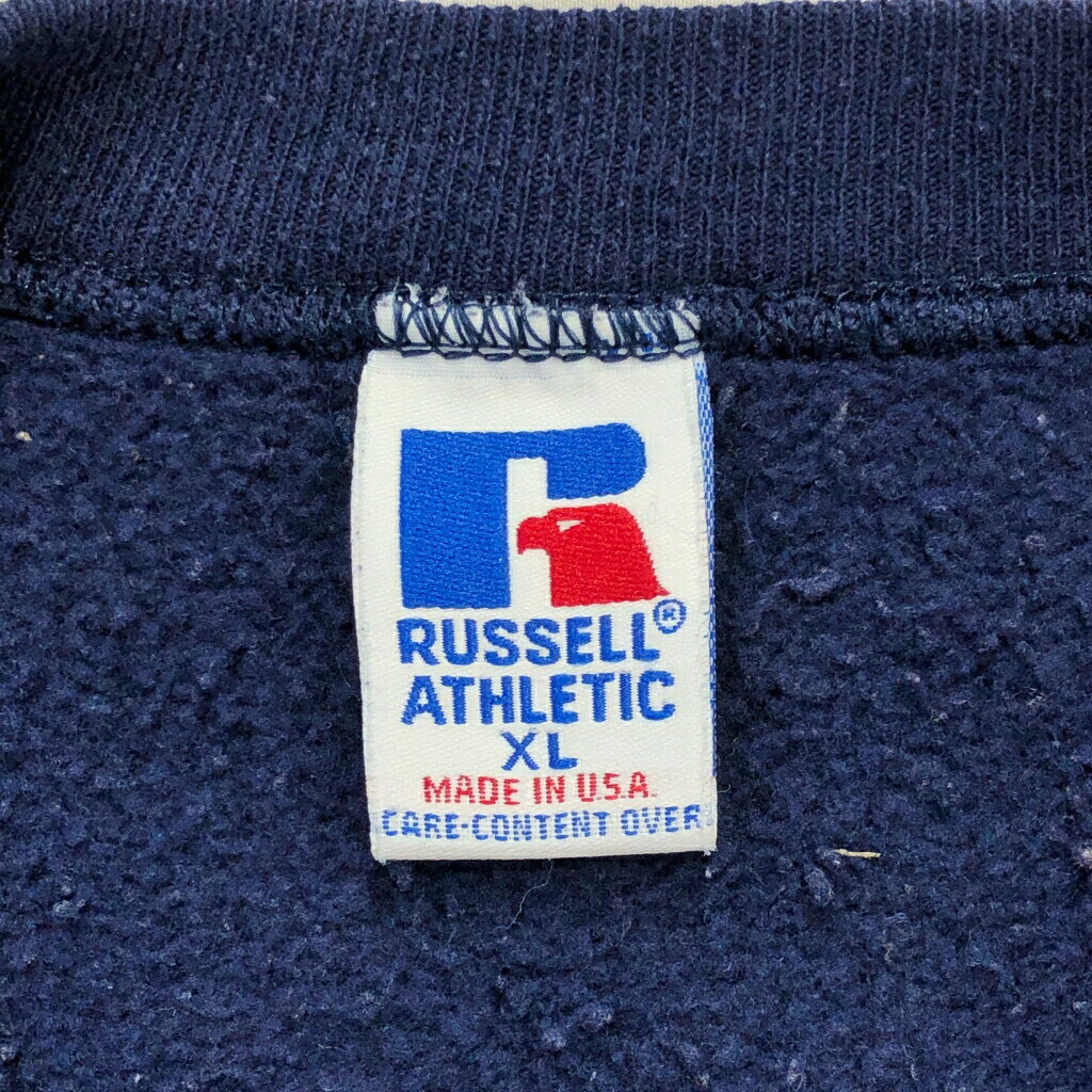 90年代 USA製 RUSSELL ATHLETIC ラッセル スウェット ネイビー(メンズ XL)中古 古着 V3236