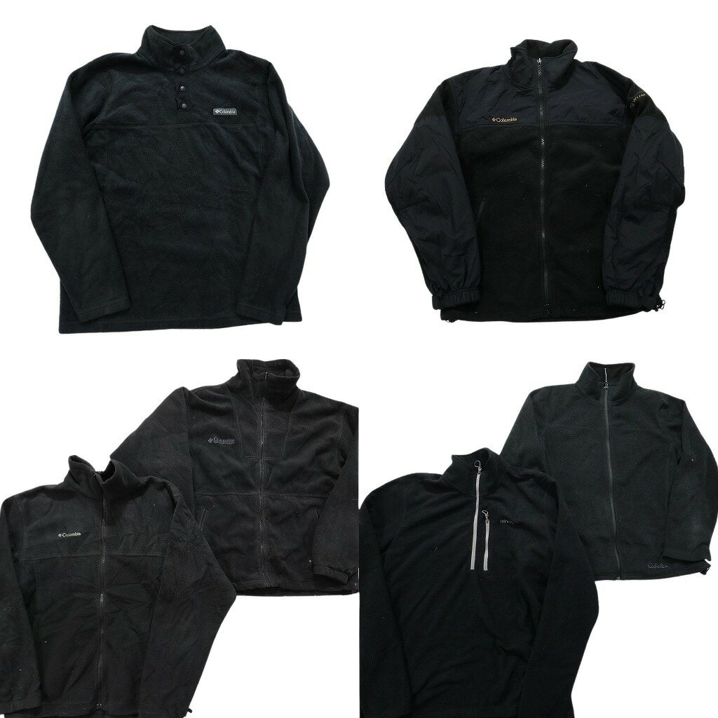 古着卸 まとめ売り アウトドアブランドMIX 黒ベース フリース 6枚セット (メンズ M /L ) カベラス オー..