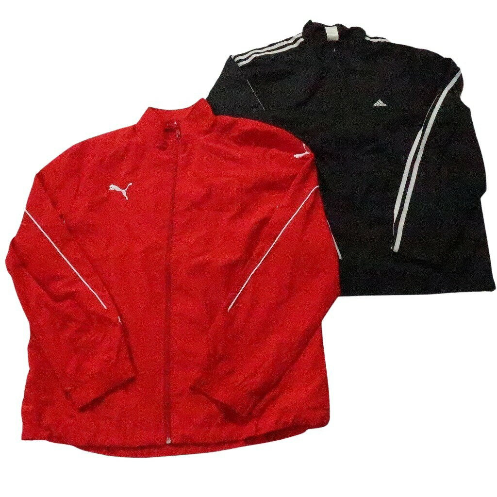 古着卸 まとめ売り アディダス ウインドブレーカー ジャケット 7枚セット (メンズ L ) チームロゴ 切替え ドローコード 中古 古着 NB9950