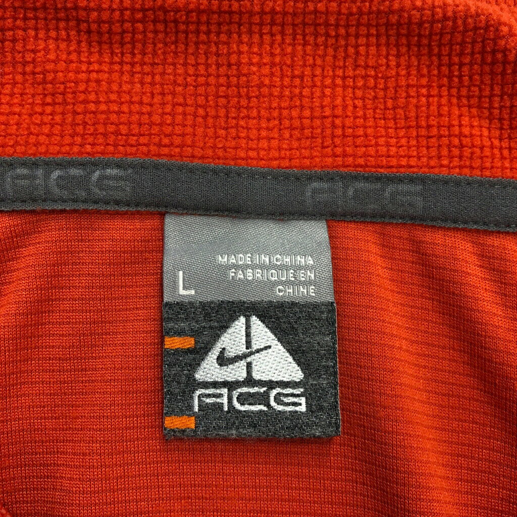00年代 NIKE ACG ナイキ エーシージー ハーフジップ フリースジャケット アウトドア オレンジ(メンズ L)中古 古着 v4659