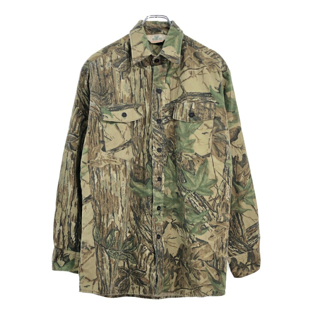 90年代 USA製 RED HEAD レッドヘッド リアルツリーカモ 長袖シャツ アウトドア ブラウン(メンズ M)中古..