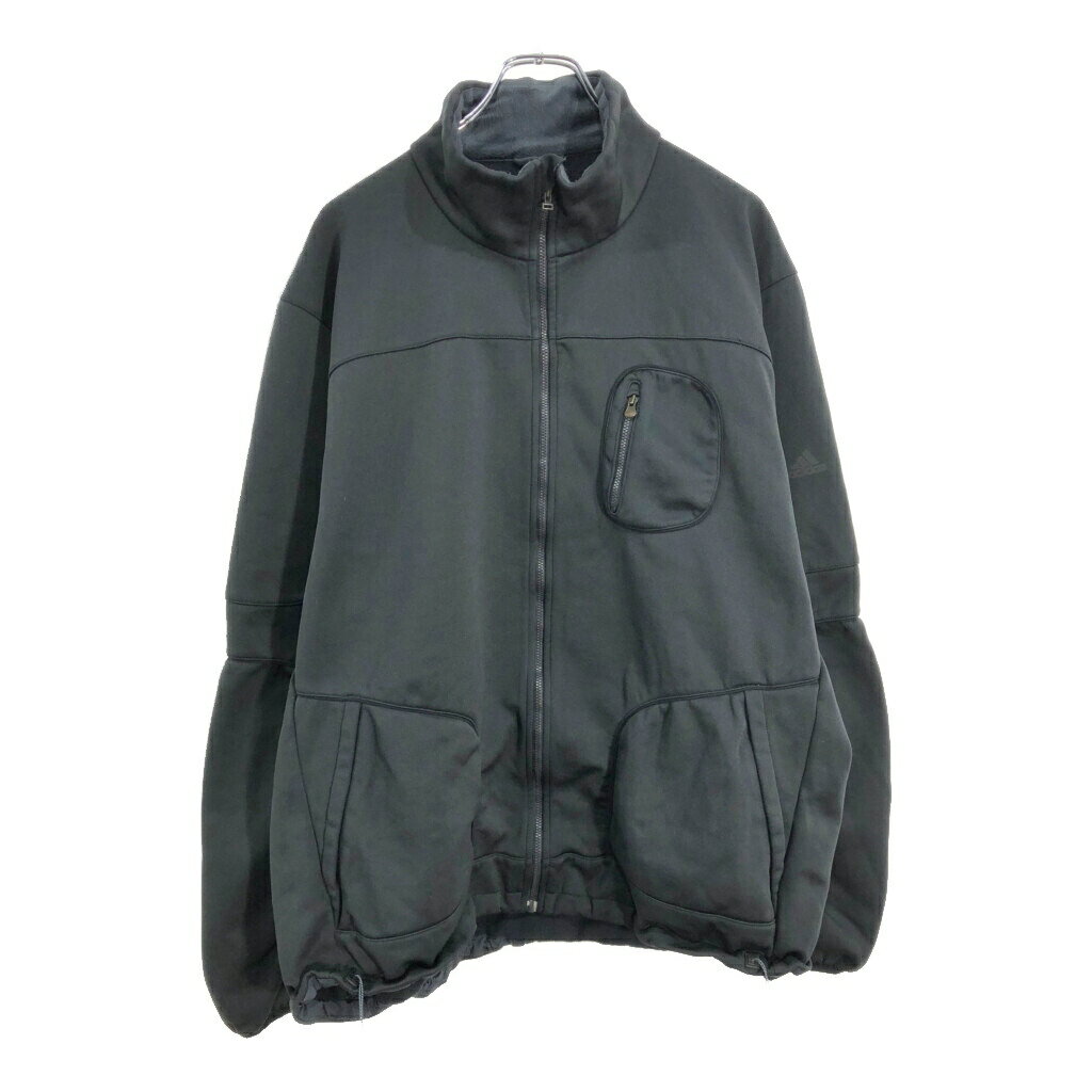 adidas アディダス ソフトシェルジャケット アウトドア ブラック(メンズ XL相当)中古 古着 V5210