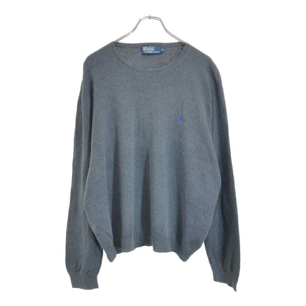 Rakuten - Polo by Ralph Lauren ポロ ラルフローレン コットンニット セーター グレー(メンズ XL)中古 古着 V5773