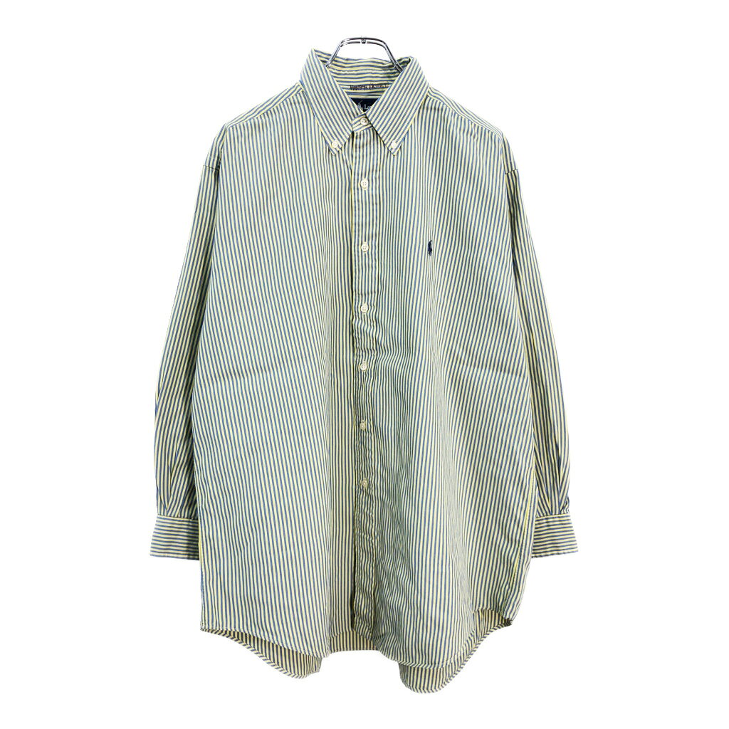 Polo by Ralph Lauren ポロ ラルフローレン YARMOUTH ボタンダウン 長袖シャツ ストライプ(メンズ 16 1/2)中古 古着 V5848