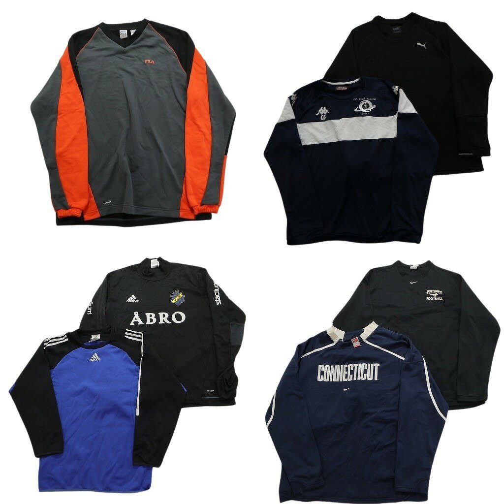 古着卸 まとめ売り スポーツブランドMIX ロンT 7枚セット (メンズ XL ) アディダス ナイキ プーマ カッパ フィラ 中古 古着 NC2450