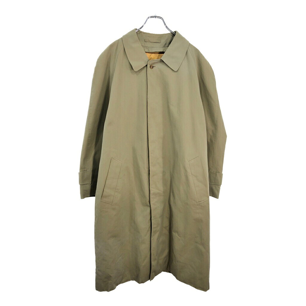 Rakuten - 90年代 イングランド製 Aquascutum アクアスキュータム ステンカラーコート ベージュ(メンズ 42相当)中古 古着 V5972