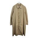 80年代 カナダ製 Aquascutum アクアスキュータム ステンカラーコート ベージュ(メンズ 42)中古 古着 V6207