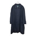 80年代 カナダ製 Aquascutum アクアスキュータム バルマカーンコート ネイビー(メンズ XL相当)中古 古着 V6540