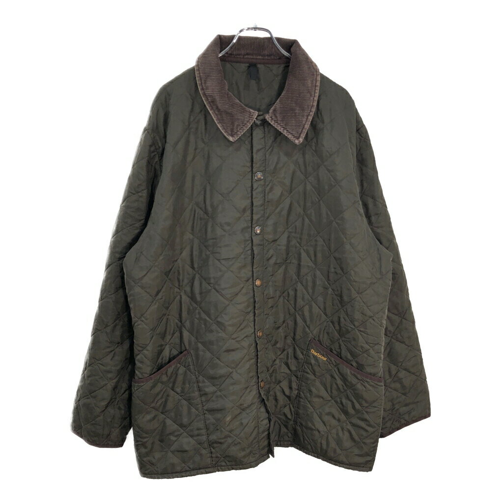 イングランド製 Barbour バブアー キルティングジャケット ブラウン(メンズ XL)中古 古着 V6616