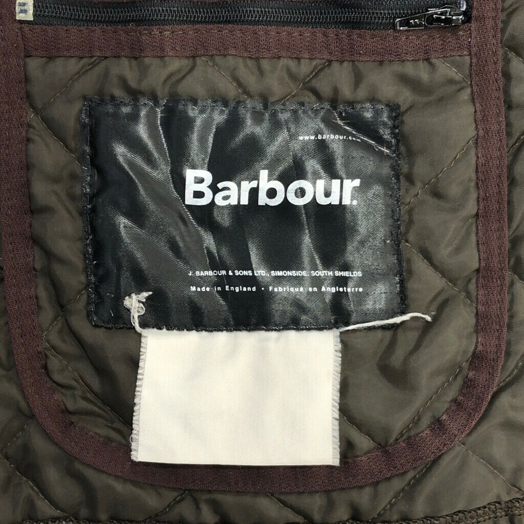 イングランド製 Barbour バブアー キルティングジャケット ブラウン(メンズ XL)中古 古着 V6616
