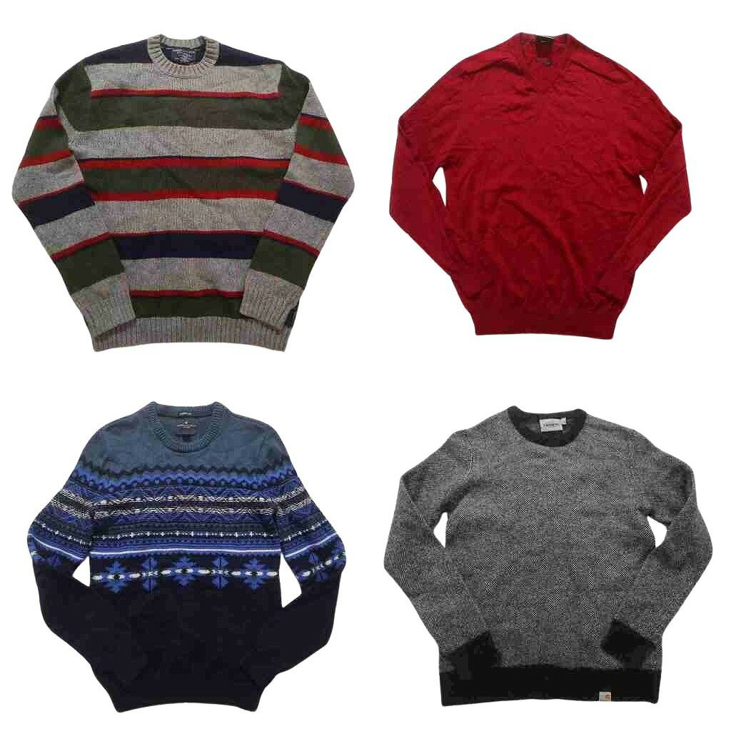 古着卸 まとめ売り ブランドMIX セーター 4枚セット (メンズ XS /S ) カーハート ナイキ アメリカンイーグル 中古 古着 NC3189のサムネイル