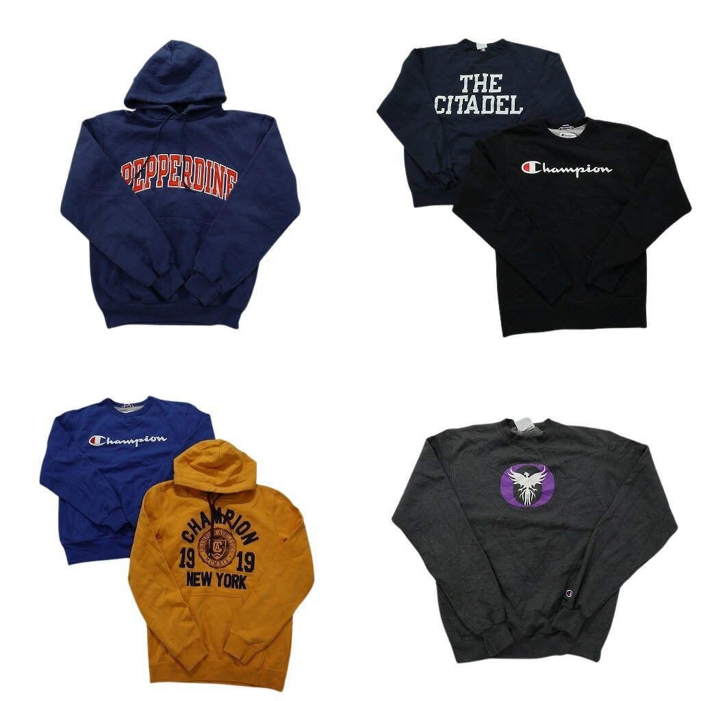 古着卸 まとめ売り チャンピオン Champion スウェット 6枚セット (メンズ S ) 英文字プリント ロゴ ワンポイント アーチロゴ 中古 NC4010