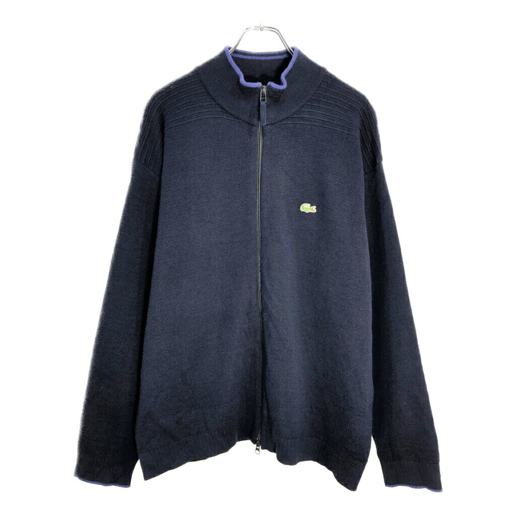 LACOSTE SPORT ラコステ スポーツ ドライバーズニットセーター ネイビー(メンズ 7)中古 古着 V7107