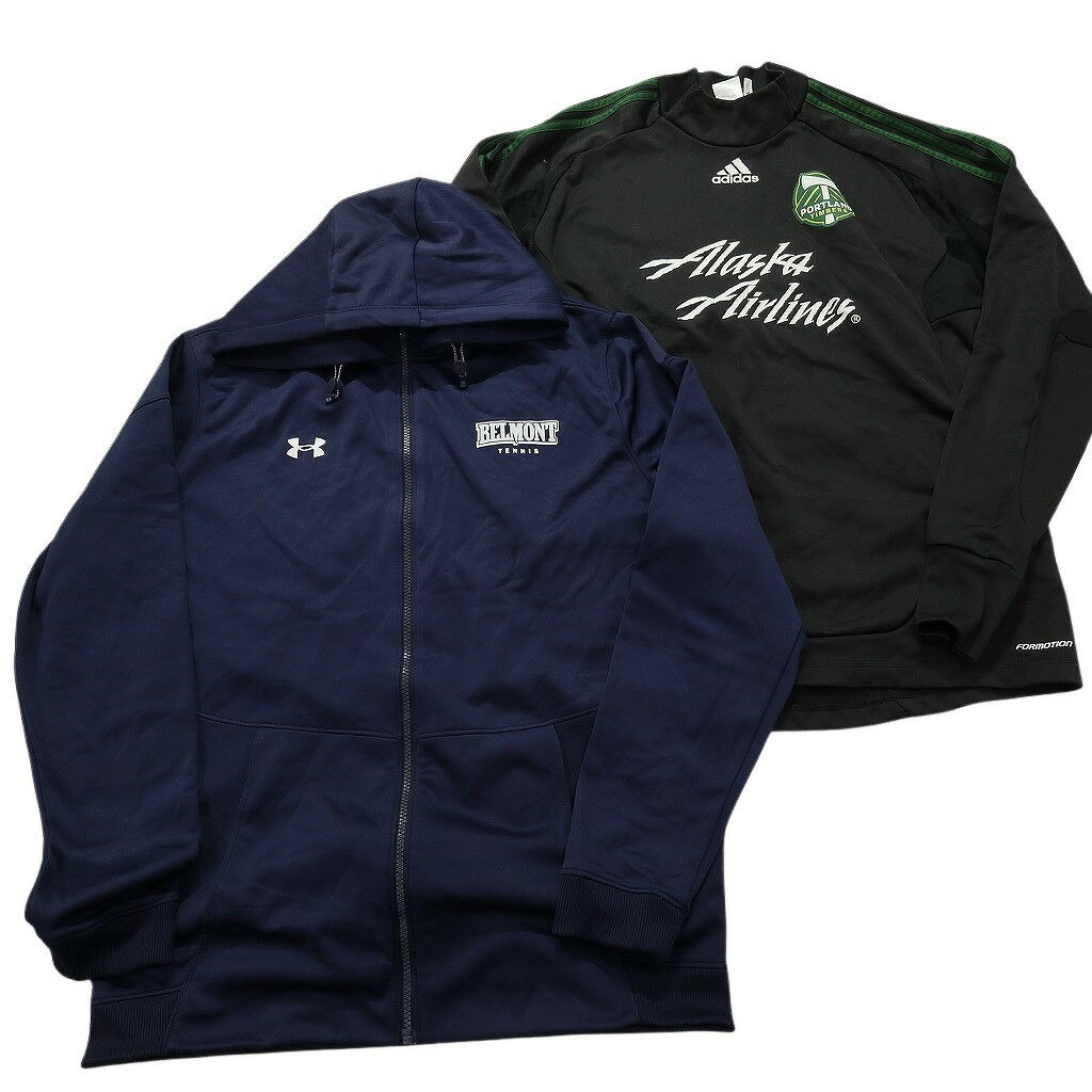 古着卸 まとめ売り スポーツブランドMIX ポリ素材 スウェット 8枚セット (メンズ L ) アンダーアーマー アディダス 中古 古着 NC4152