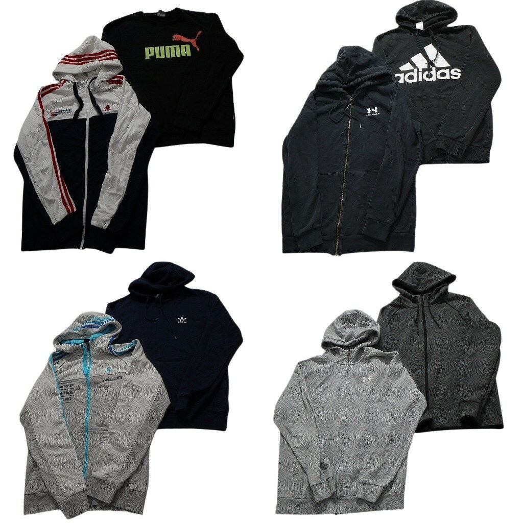 古着卸 まとめ売り スポーツブランドMIX スウェット 8枚セット (メンズ S ) アディダス リーボック プーマ 中古 古着 NC4185
