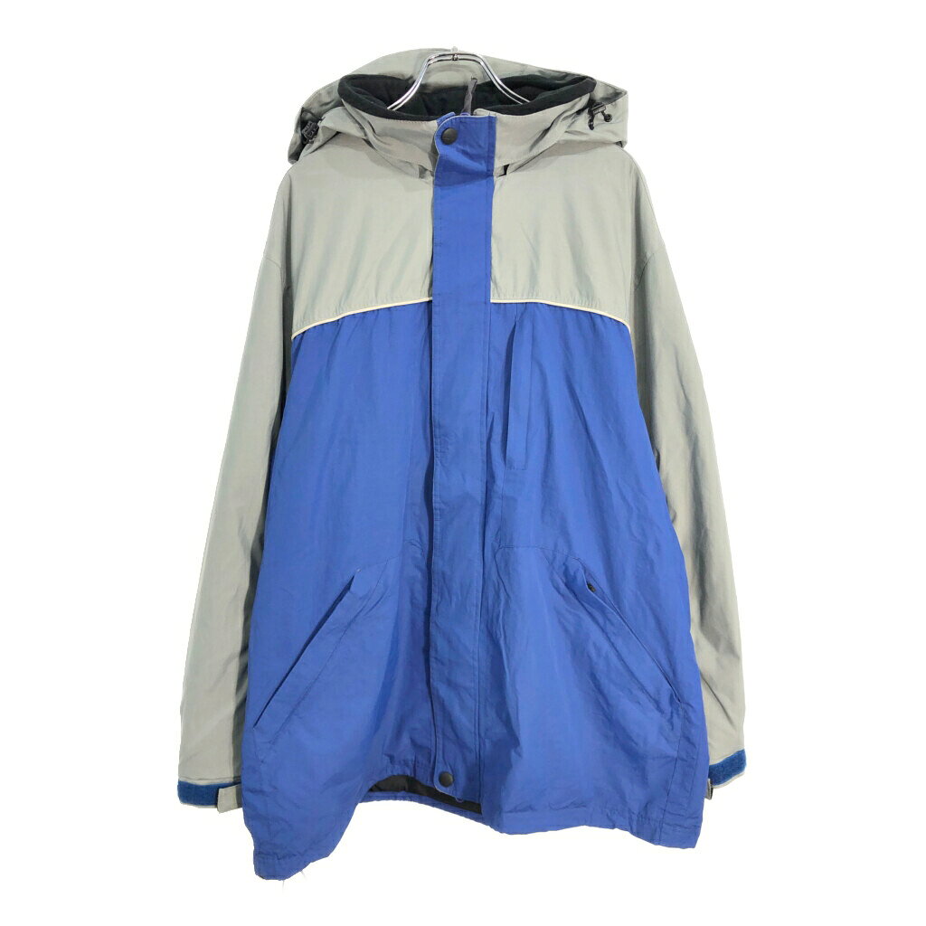 90年代 GERRY ジェリー マウンテンパーカー アウトドア ブルー(メンズ XL)中古 古着 V7233