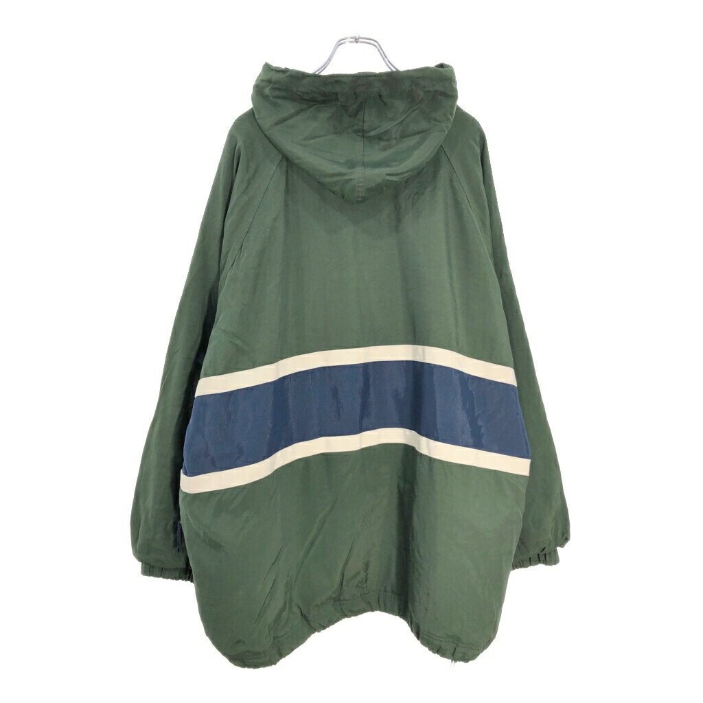 90年代 Abercrombie & Fitch アバクロンビーアンドフィッチ アノラックパーカー グリーン(メンズ XL)中古 古着 V7420 2