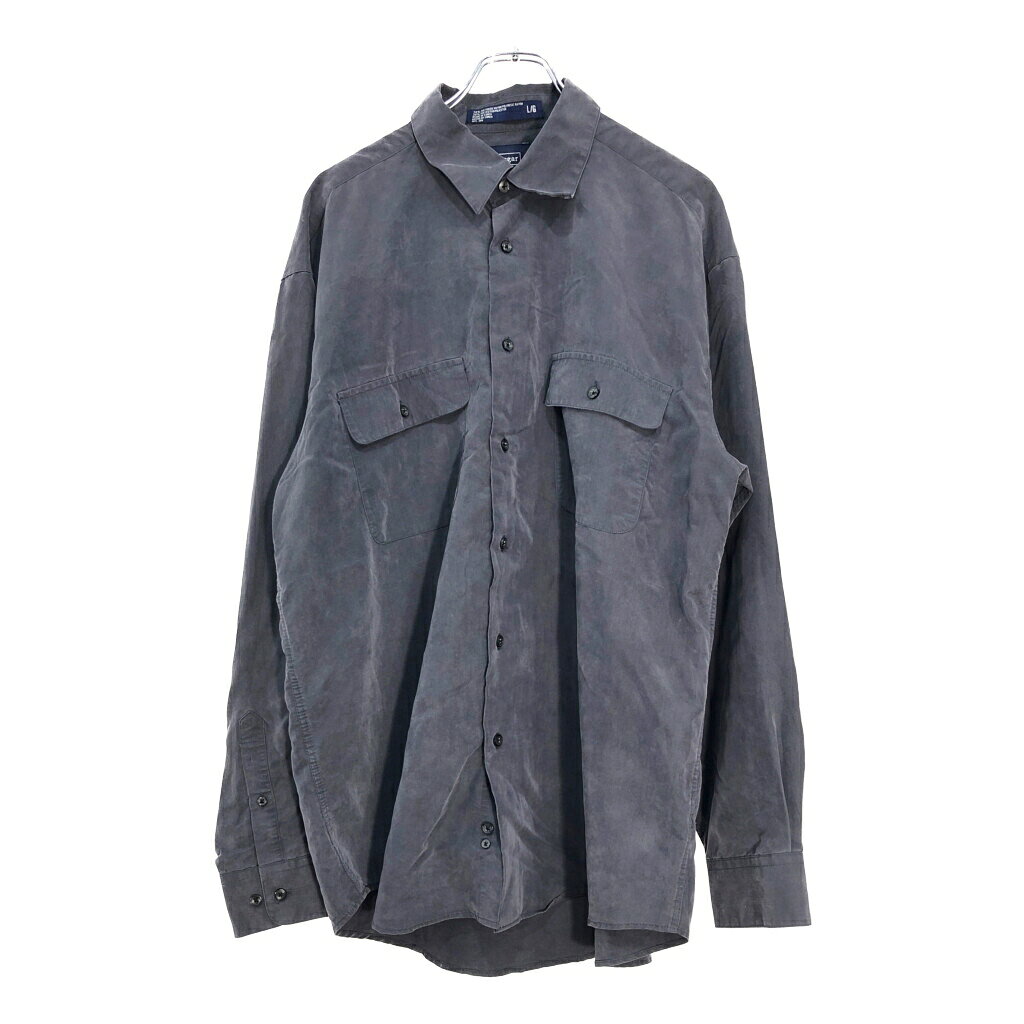 haggar ハガー 長袖シャツ グレー(メンズ L)中古 古着 V8042