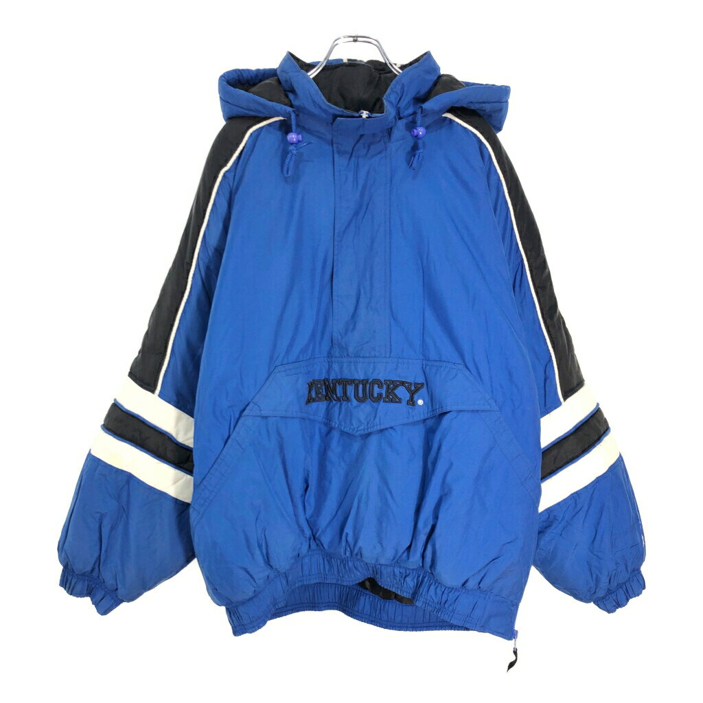 STARTER スターター ケンタッキー・ワイルドキャッツ ハーフジップ スタジアムジャケット アメフト カレッジ(メンズ XL)中古 古着 V8129