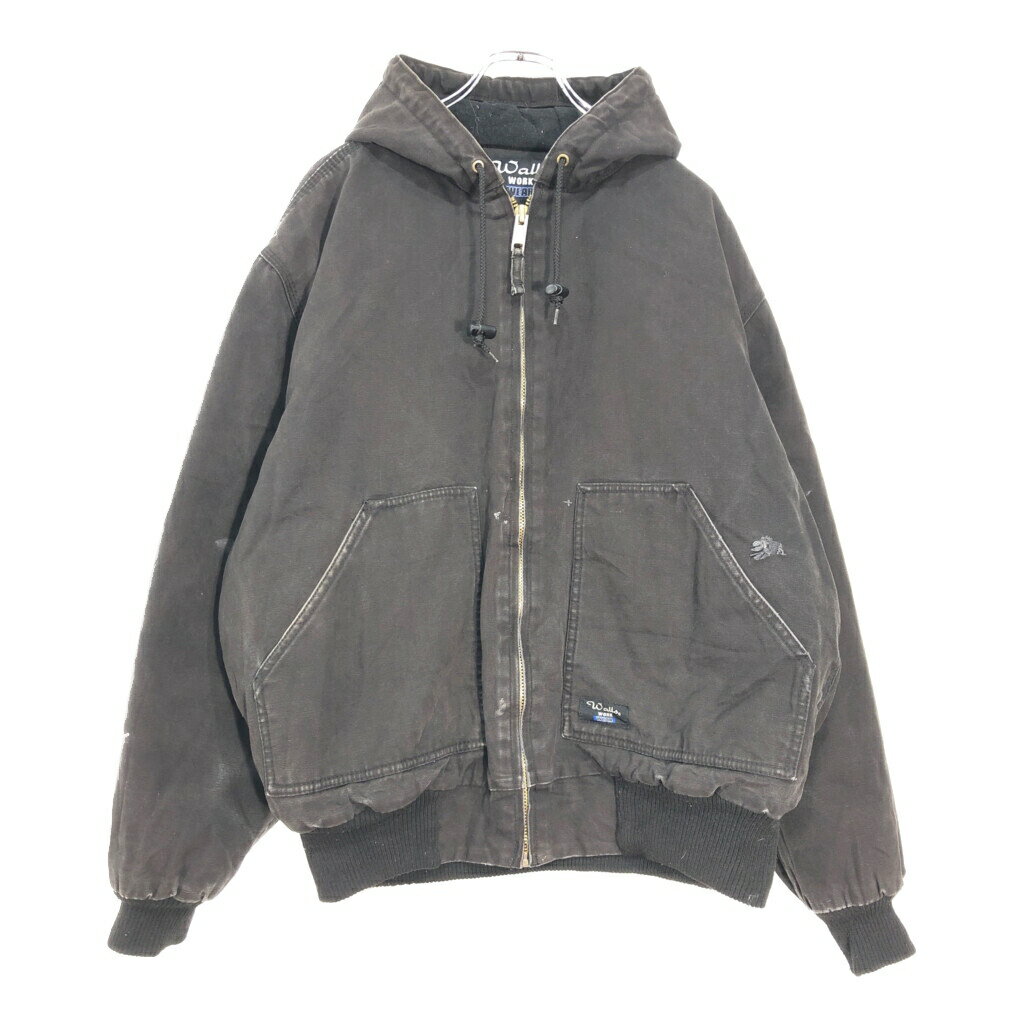 DESCRIPTION ブランドWalls/ウォールズ サイズ【サイズ】LARGE【実寸】 肩幅：約56cm着丈：約67cm身幅：約67cm袖丈：約62cm 主な素材表地 : コットン裏地 : ポリエステル中綿 : ポリエステル 色ブラック 仕様 フードドローコードダックワークジャケット 状態 汚れ：袖、袖先、腹部キズ：袖先破れ：袖、腹部特記事項：変色 商品管理番号V8150 ABOUT ITEM商品撮影時の照明やお使いのモニター・ブラウザ等ご覧いただく環境により実物と商品画像の色が多少異なる場合がございます。全てアメリカからの輸入品ですがブランドやアイテムによりそれぞれサイズ感が異なります。生地の伸縮や厚み等、測定に多少の誤差が生じる場合がございますが、表記サイズと合わせまして実寸値を記載させていただいておりますので必ずご確認ください。新品や未使用品と記載があるもの以外は全て中古品ですので、程度は異なりますが使用感がございます。状態は慎重に確認し商品説明や画像により記載しておりますが、全てを記載することは中古品の特性上困難です。ご不明な点やご質問がございましたらお気軽にお問い合わせください。