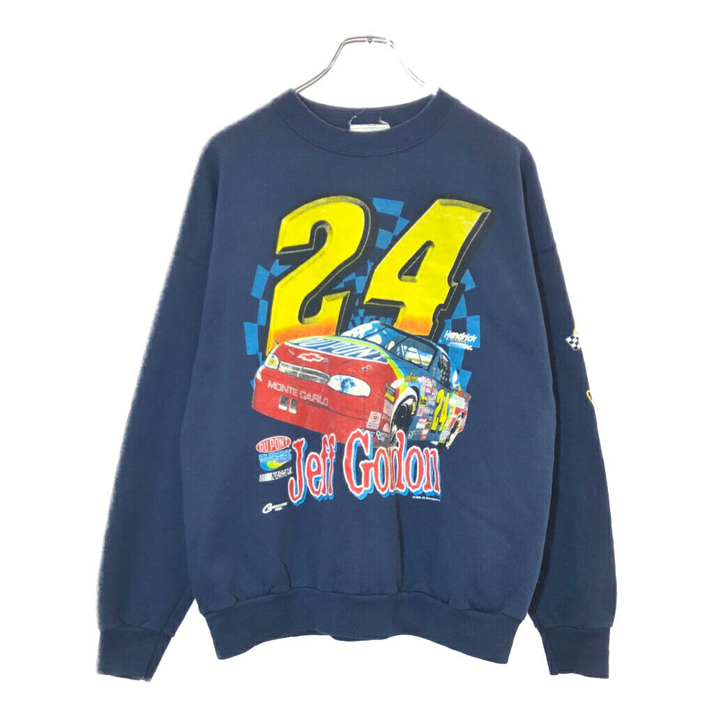 Rakuten - 90年代 USA製 COMPETITORS VIEW レーシング スウェット ネイビー(メンズ L)中古 古着 V8317