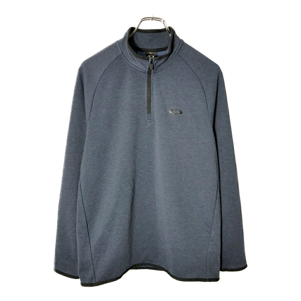 Spain （Clubs） - OAKLEY オークリー ハーフジップ 長袖Tシャツ ネイビー(メンズ XS)中古 古着 V8331