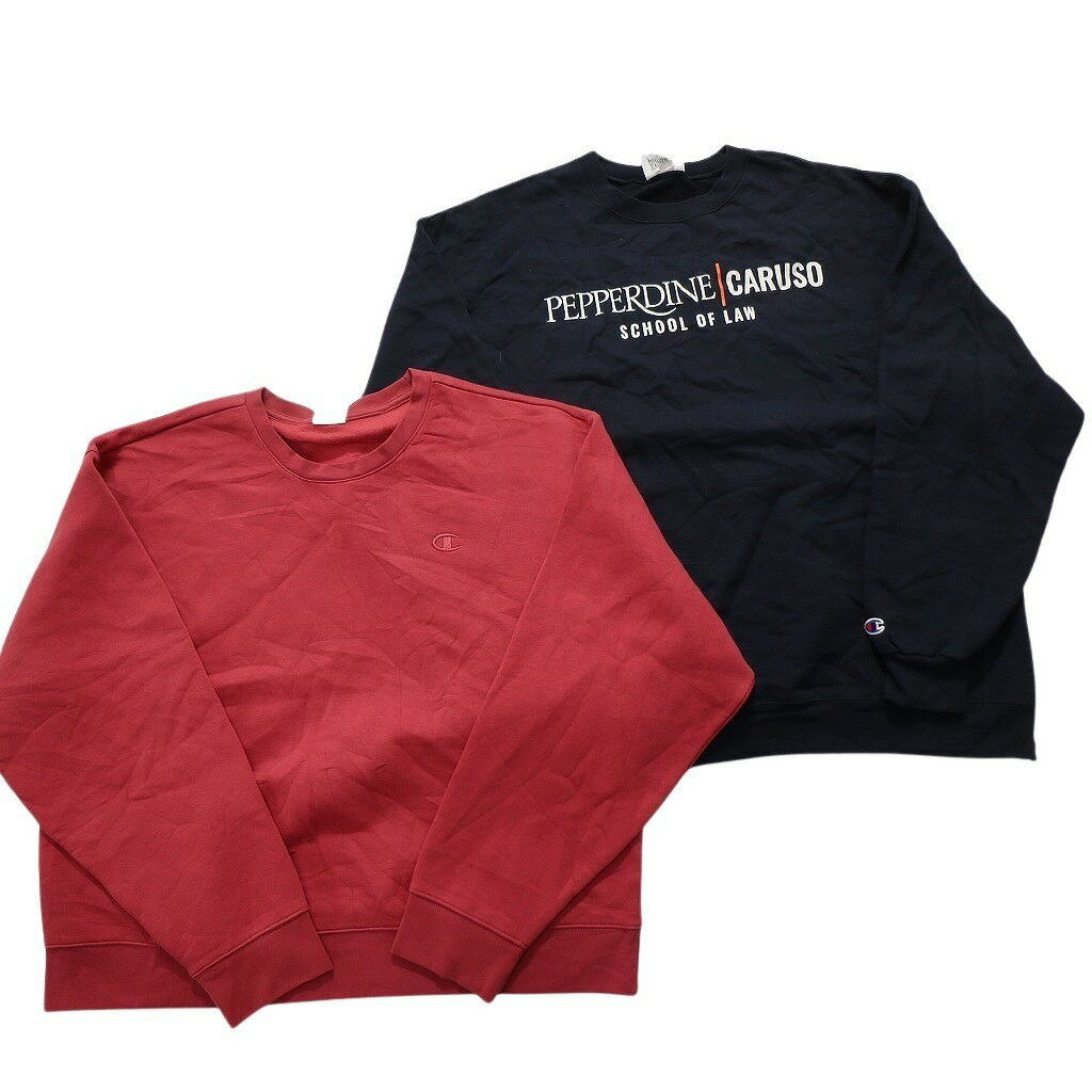 古着卸 まとめ売り チャンピオン Champion スウェット 8枚セット (メンズ 2XL ) 英文字 フーディー ロゴ ワンポイント 中古 古着 NC6965