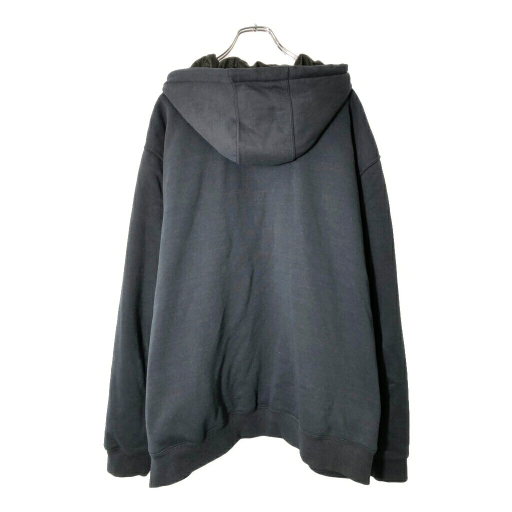 YAMAHISA USEDCLOTHINGSHOPのCarhartt カーハート フルジップ スウェットパーカー 大きいサイズ ネイビー(メンズ 2XL)中古 古着 V8928｜アングル2