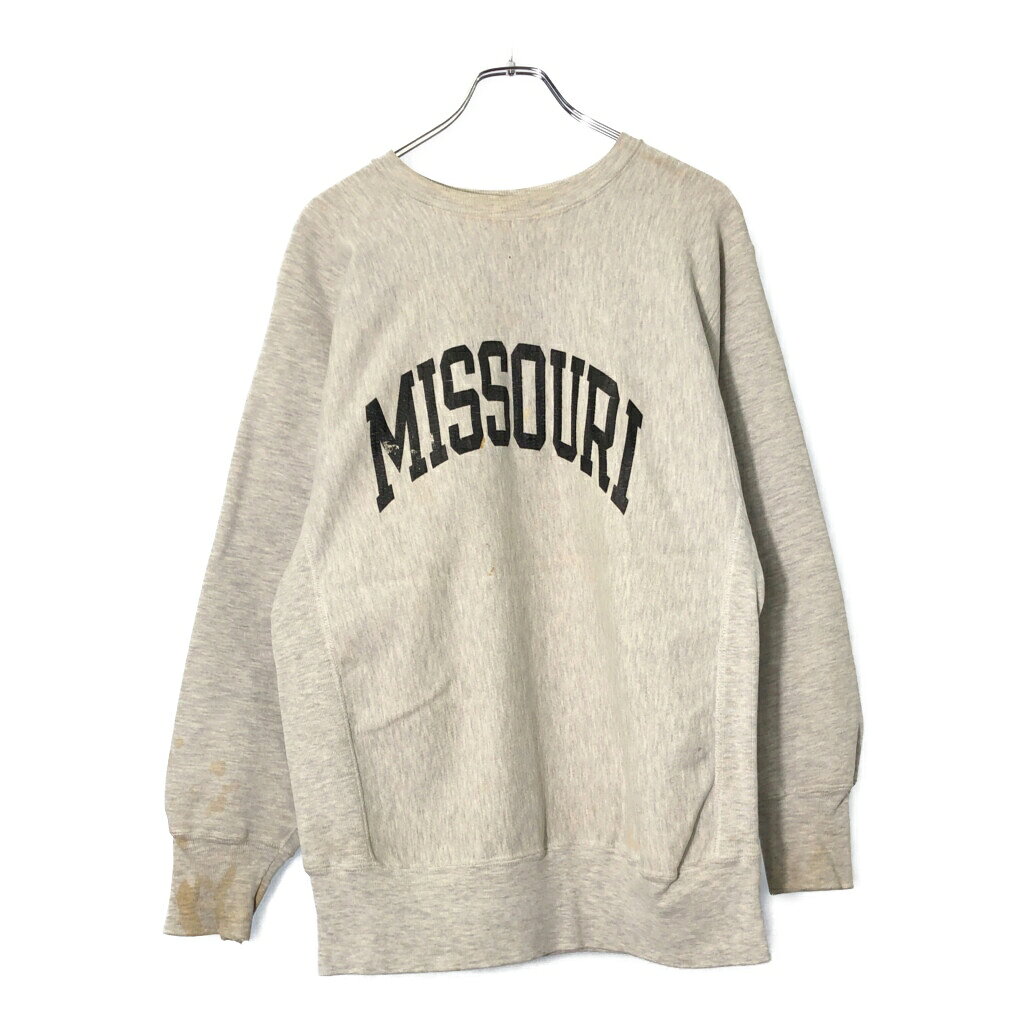 Collaboration - 90年代 USA製 Champion チャンピオン REVERSE WEAVE リバースウィーブ スウェット カレッジ グレー(メンズ X-LARGE)中古 古着 V9367