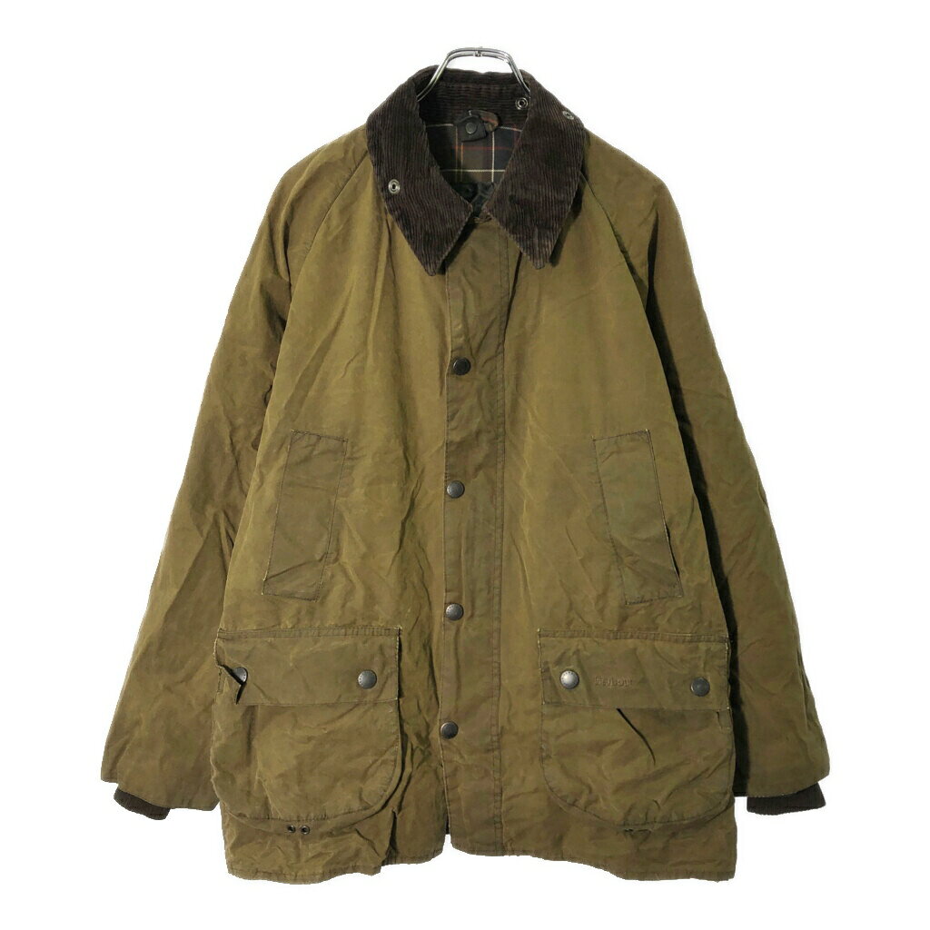 樂天商城 - イングランド製 Barbour バブアー BEDALEビデイル オイルドジャケット オリーブ(メンズ C42/107CM)中古 古着 V9692