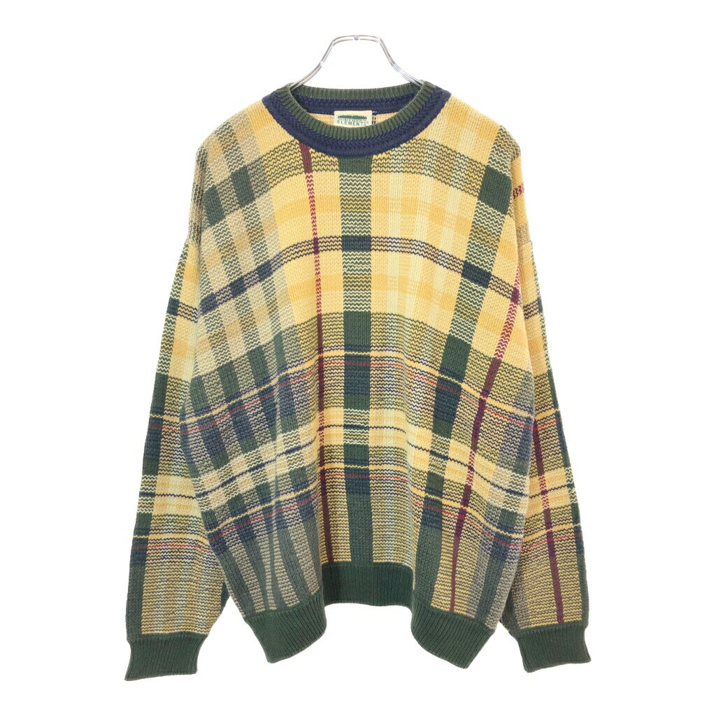 Rakuten - 90年代 NORTHERN ELEMENTS コットンニットセーター 総柄 大きいサイズ マルチカラー(メンズ XXL)中古 古着 V9767