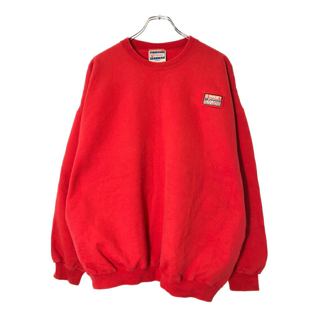 00年代 Hanes ヘインズ チップ・ガナッシ・レーシング スウェット レッド(メンズ XL)中古 古着 V9934