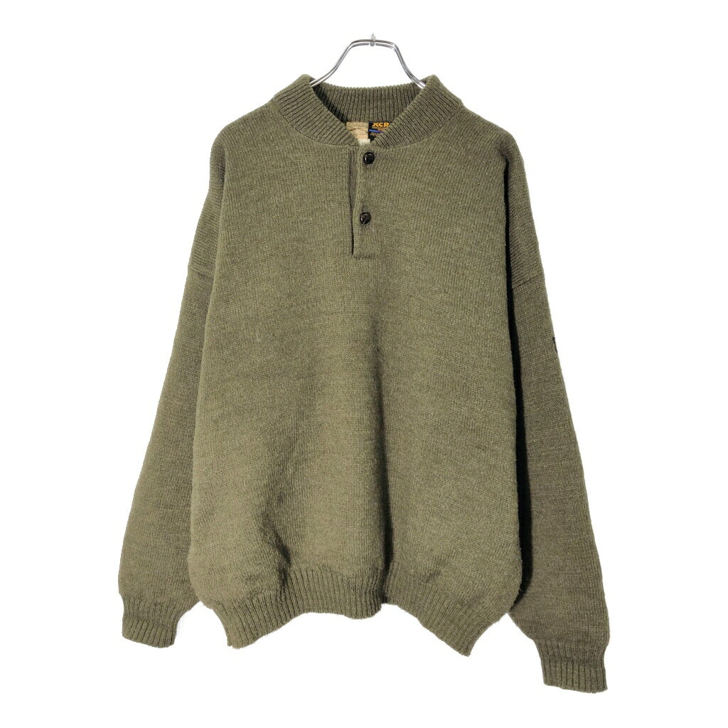 樂天商城 - 90年代 USA製 Cabela's カベラス GORE-TEX ヘンリーネック アクリルニット セーター アウトドア カーキ(メンズ XL)中古 古着 V9956