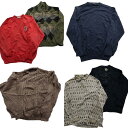 古着卸 まとめ売り セーターMIX 6枚セット (メンズ XL ) アーガイル柄 ハーフジップ ニットポロ ヘンリーネック 中古 古着 NC8076