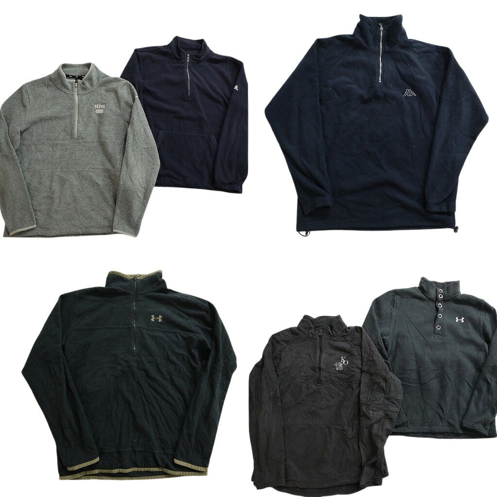 古着卸 まとめ売り スポーツブランドMIX フリース 6枚セット (メンズ L ) アンダーアーマー アディダス ナイキ カッパ 中古 古着 NC8508